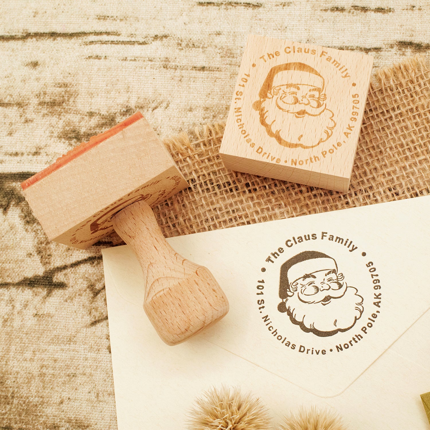 Custom Rubber Stamp - Custom Design Wooden Rubber Stamp with Your Artwork
